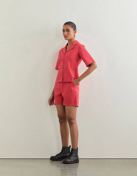 LUNA SHORTS In Pink Stripes